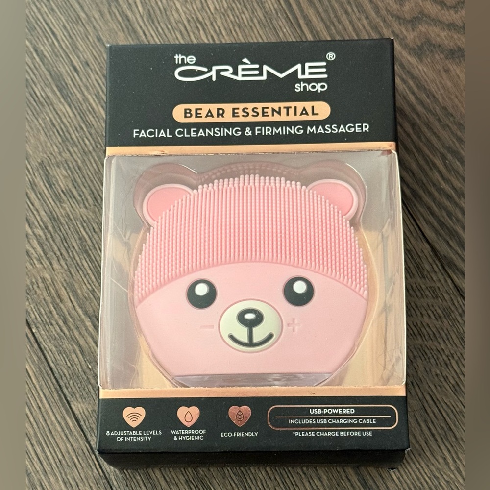 The Crème Shop Bear Essential Pink Facial Cleansing & Firming Massager